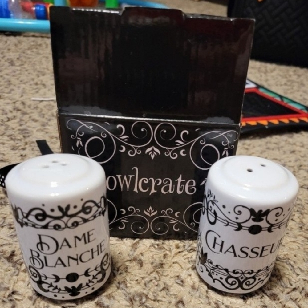 White Salt and Pepper Shakers